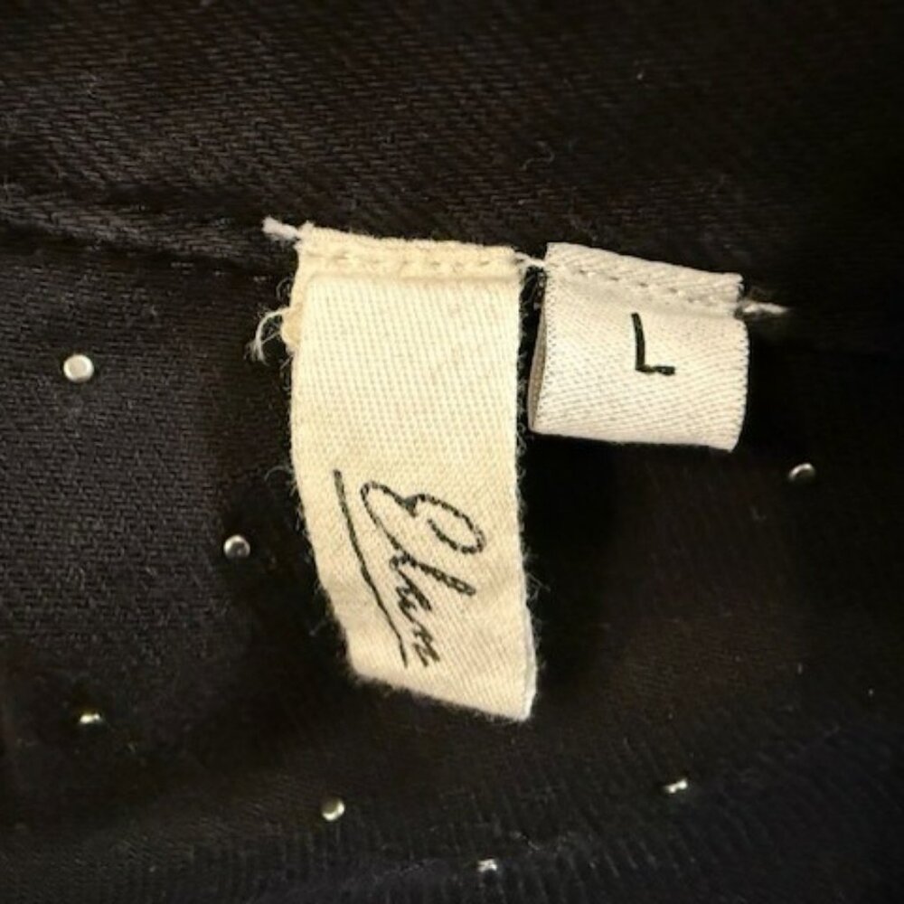 Elan Studded Distressed Black Chambray Denim Shacket - NWOT - Picture 16 of 16